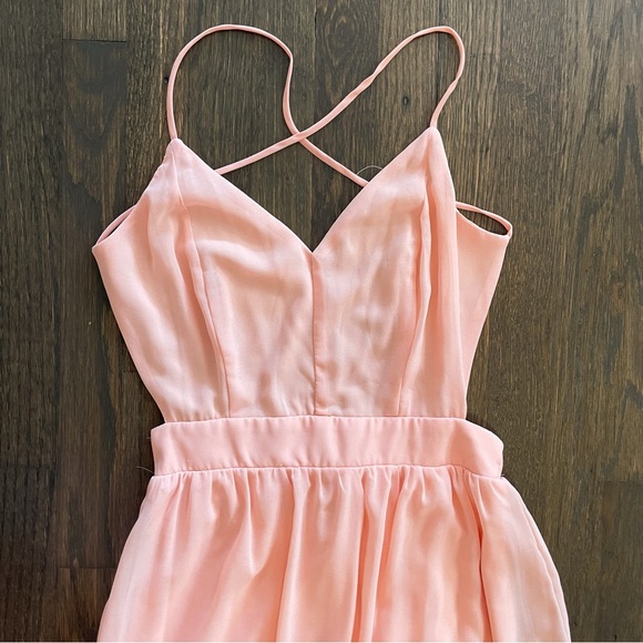 Strappy Open Back Peach Maxi Dress Lulu’s - Picture 2 of 11